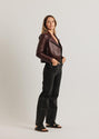 Barnabas Leather Jacket - Burgundy -