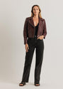 Barnabas Leather Jacket - Burgundy -