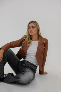 Barnabas Leather Jacket - Tan