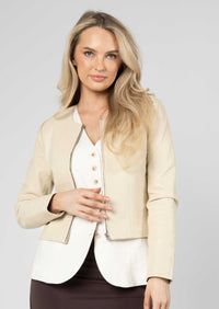 Apollo Leather Jacket - Ivory