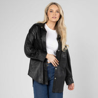 Women's Leather Shirt Jackets