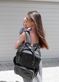 womens black leather bags