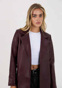 womens leather trench coats