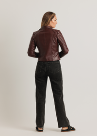 Barnabas Leather Jacket - Burgundy