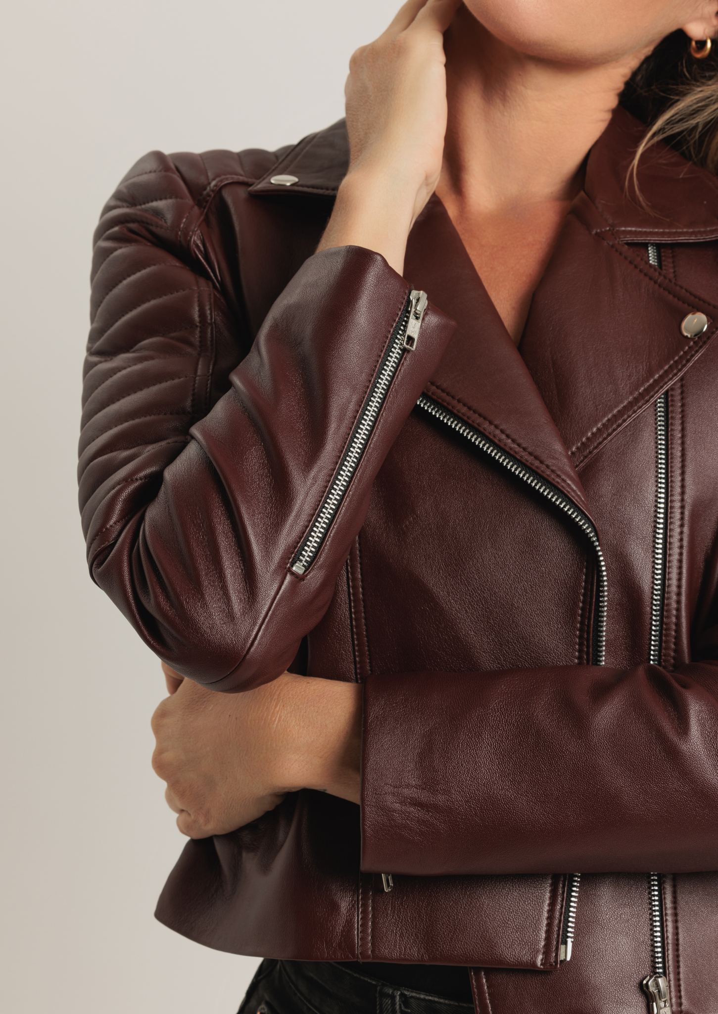 Barnabas Leather Jacket - Burgundy