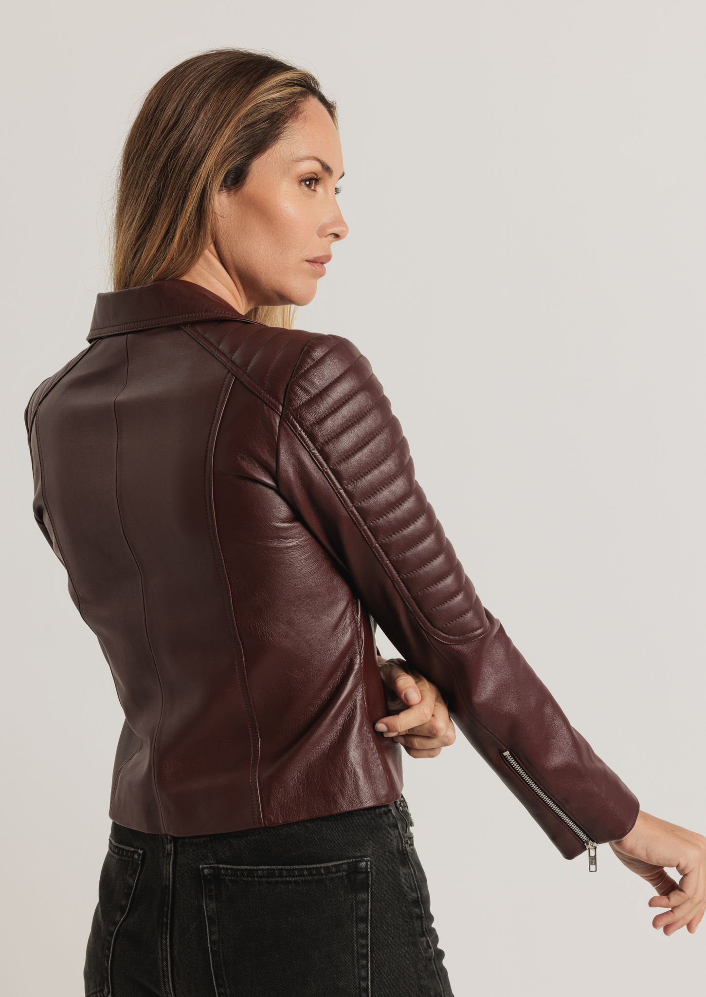 Barnabas Leather Jacket - Burgundy