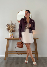 Barnabas Leather Jacket - Burgundy