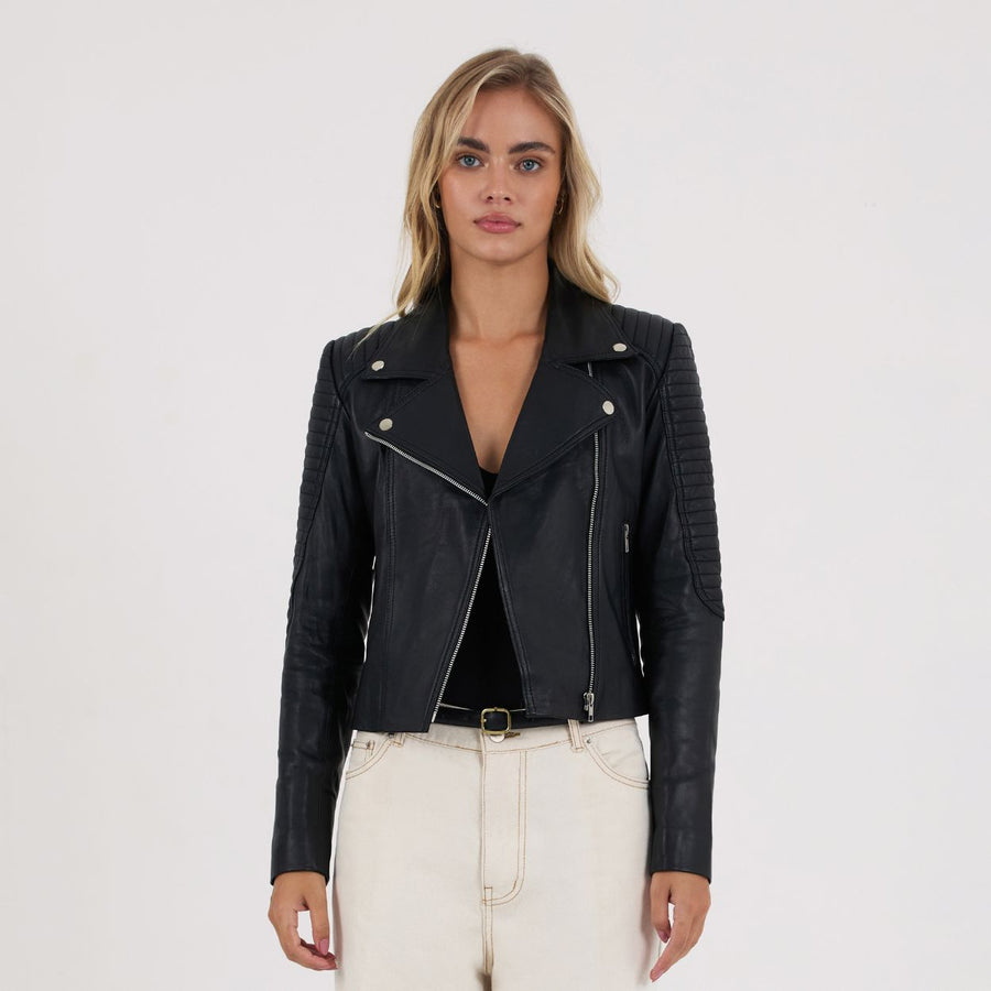 Women's biker jacket for autumn