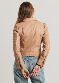 Barnabas Leather Jacket - Nude