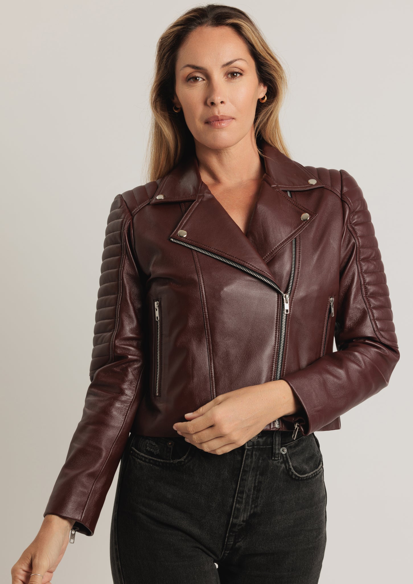 Barnabas Leather Jacket - Maroon