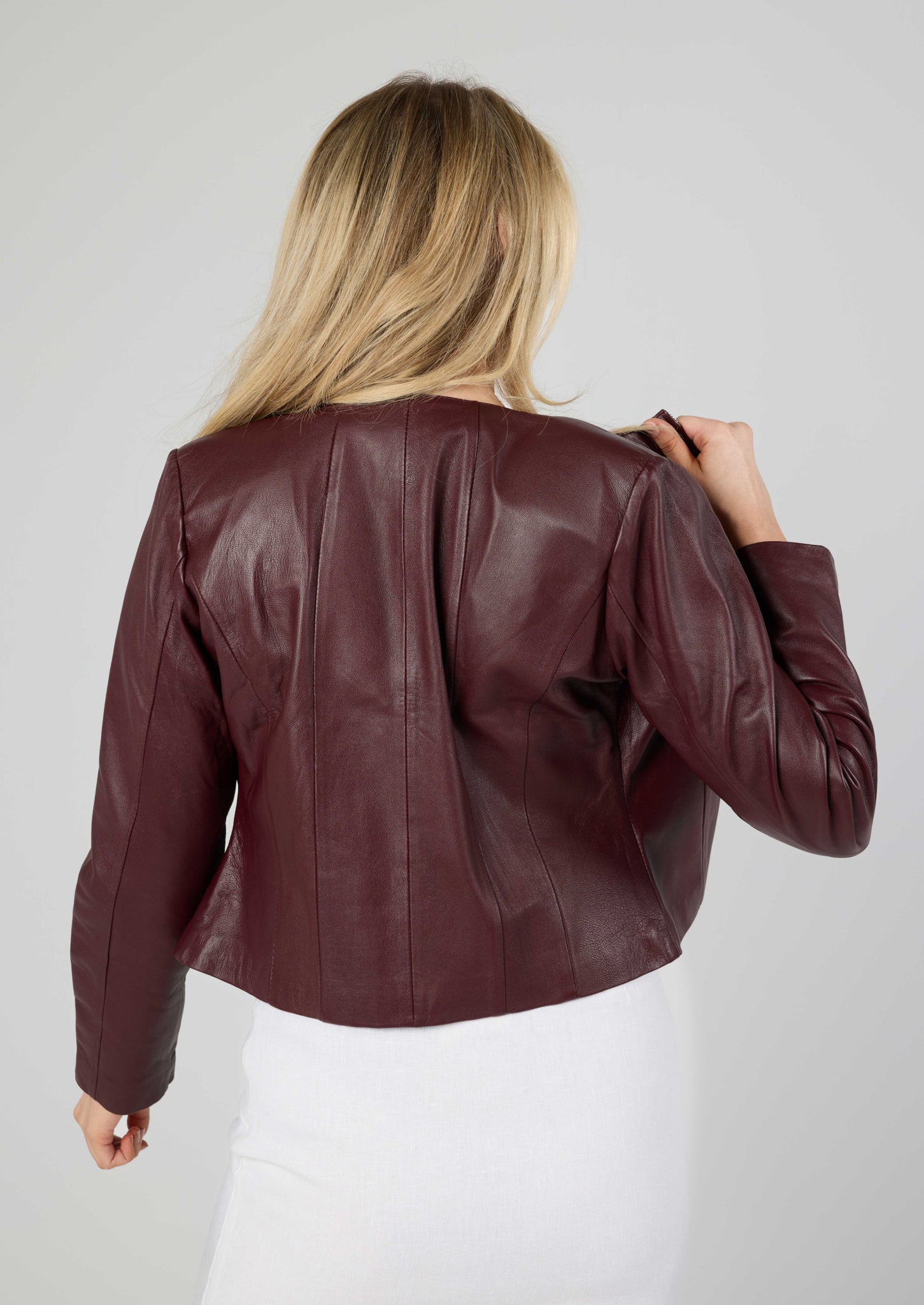 Apollo Leather Jacket - Burgundy