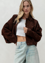 Apostl women’s brown suede bomber jacket in Australia