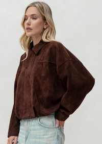 Apostl women’s brown suede bomber jacket in Australia
