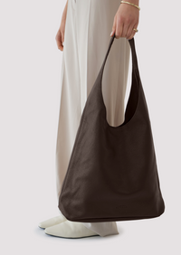 chocolate slouch tote bag 