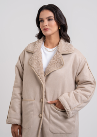 Luna Teddy Coat - Beige