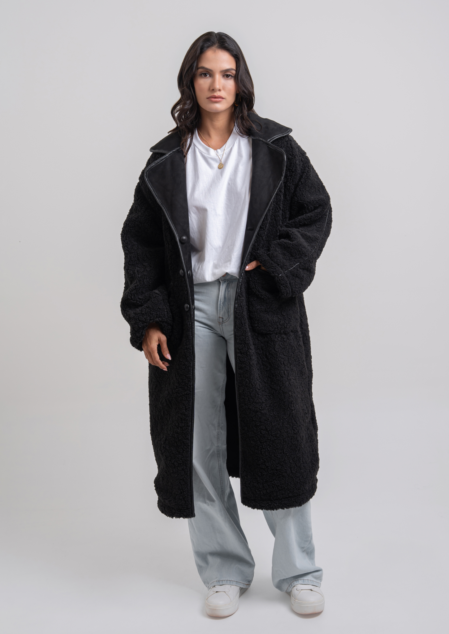 Luna Teddy Coat - Black | Apostl