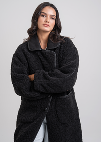 Luna Teddy Coat - Black