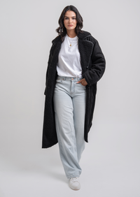 Luna Teddy Coat - Black
