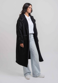 Luna Teddy Coat - Black