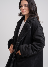 Luna Teddy Coat - Black