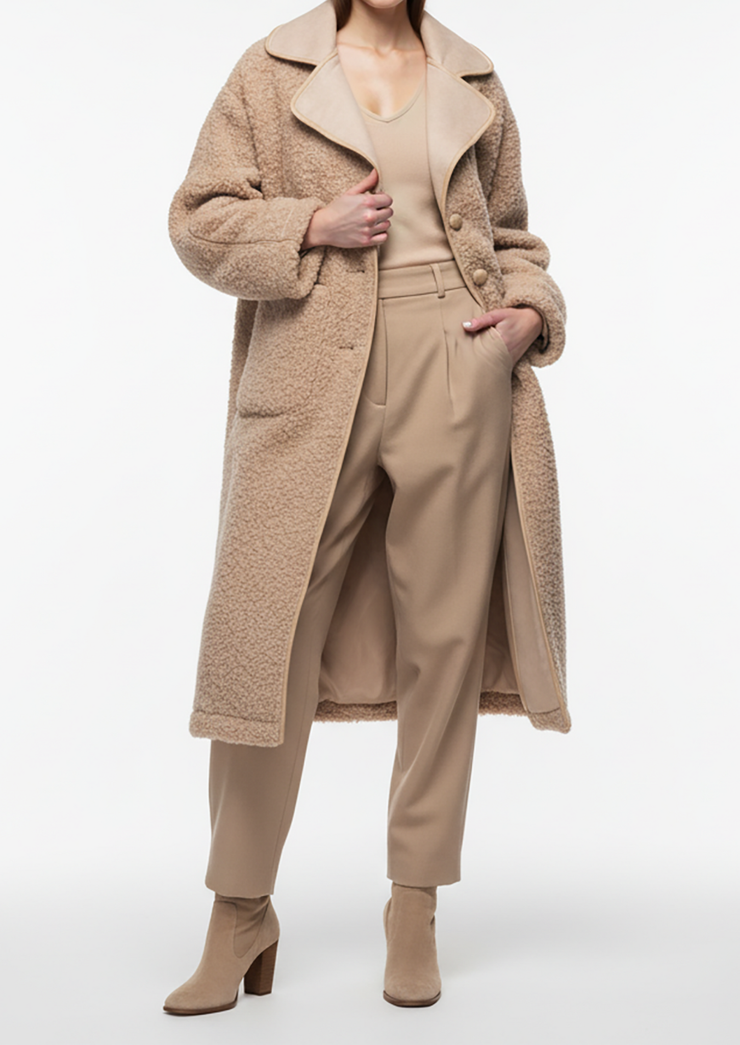 Luna Teddy Coat - Beige
