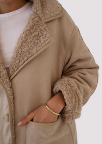 Luna Teddy Coat - Beige