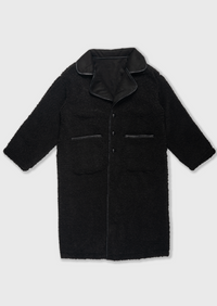 Luna Teddy Coat - Black