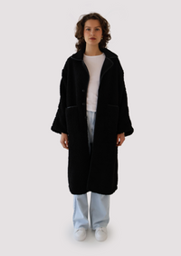 Luna Teddy Coat - Black