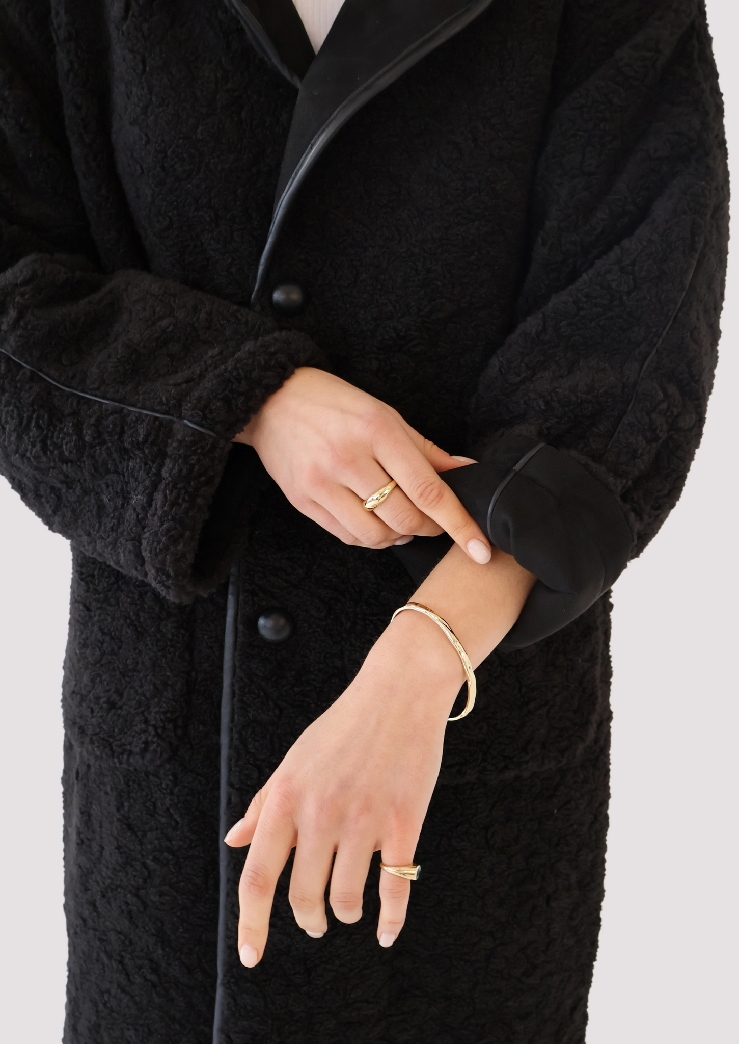 Luna Teddy Coat - Black