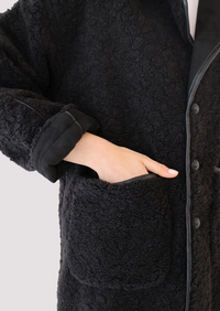 Luna Teddy Coat - Black