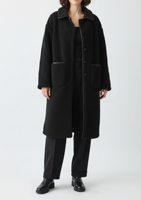 Luna Teddy Coat - Black