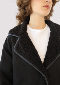 Luna Teddy Coat - Black