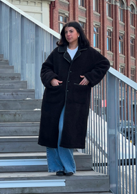 Luna Teddy Coat - Black