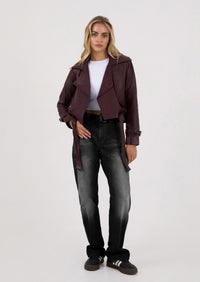 Noa Biker - Burgundy