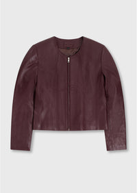 Apollo Leather Jacket - Burgundy