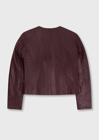 Apollo Leather Jacket - Burgundy