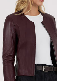 Apollo Leather Jacket - Burgundy