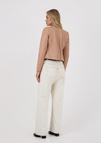 Apollo Leather Jacket - Nude