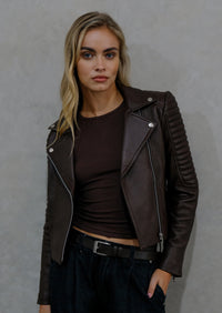Barnabas Leather Jacket - Chocolate