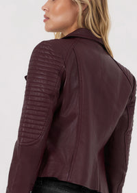 Barnabas Leather Jacket - Burgundy
