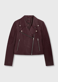 Barnabas Leather Jacket - Burgundy