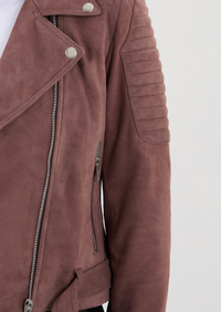 Junia Suede Leather Jacket - Tan