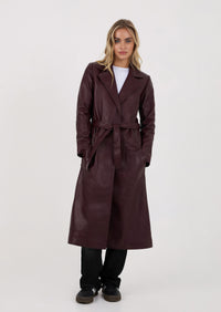 Solene Trench - Burgundy
