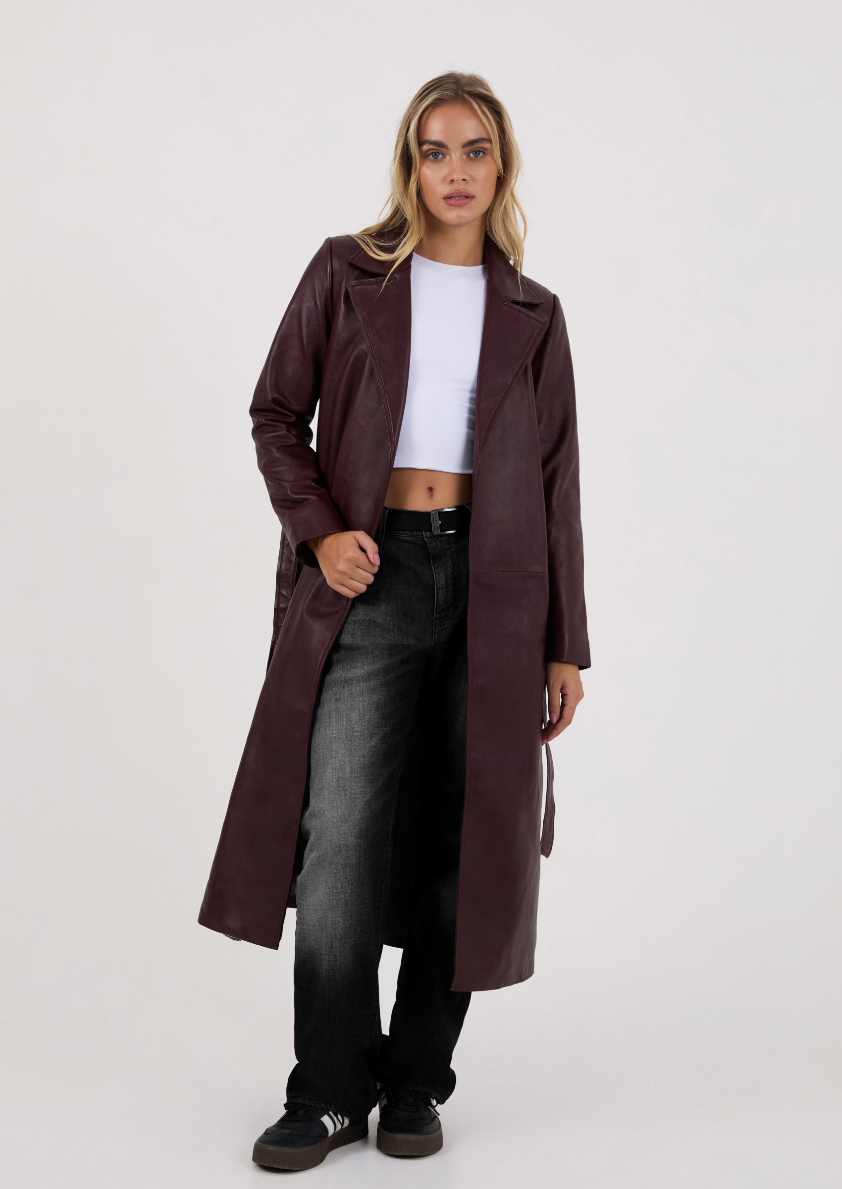 Solene Trench Burgundy Apostl