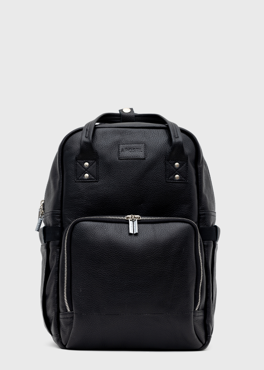 Vienna Bag - LUXE Pebble Leather - Black | Apostl