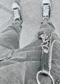 Premium Leather Eka Black Key Ring -