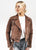Junia Suede Leather Jacket - Tan -